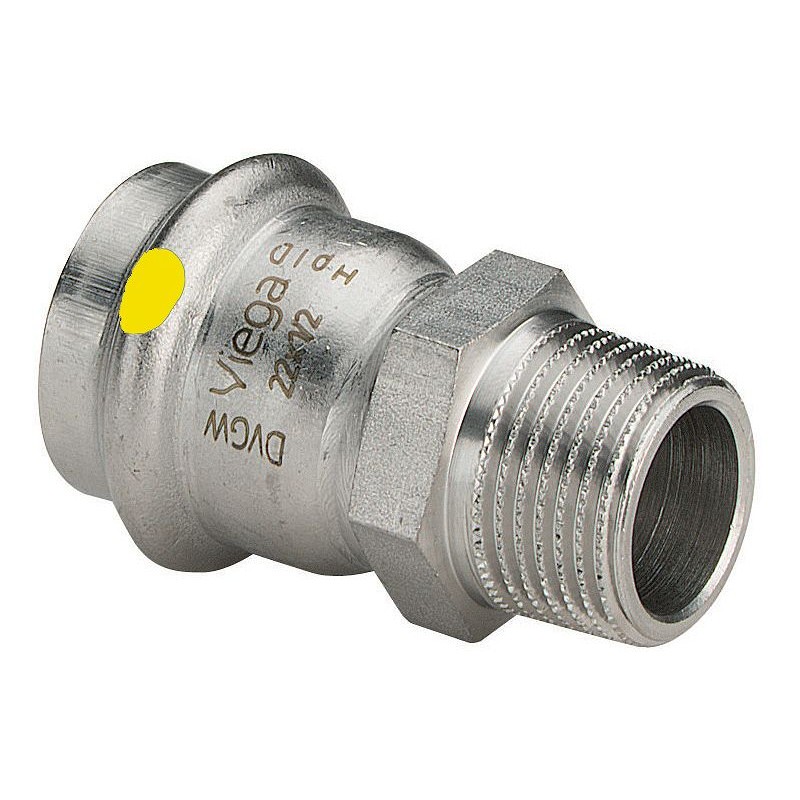 Viega raccord 3/4"M-22mm sanpress inox gaz