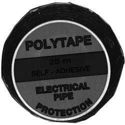 Plyken bande isolante autocollante polyken largeur 5cm rouleau 25m noire