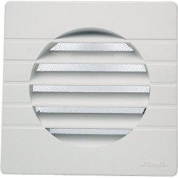 Nicoll grille carree couleur stable 160mm blanche +moustiquaire