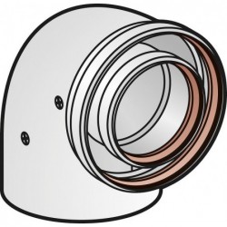 Poujoulat dualis condensation coude 90° 60/100 mm PP -...