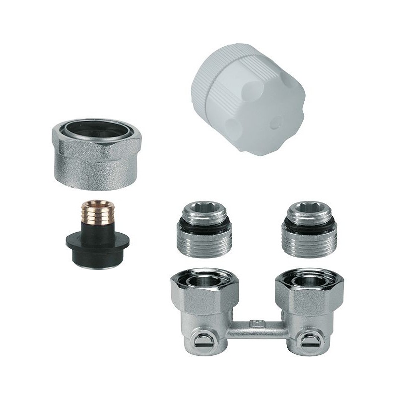 Honeywell kit de robinet manuel pour radiateur universal integra 1/2" ou 3/4" raccords 16mm equerre