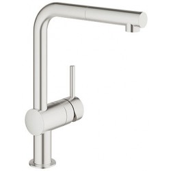 Grohe mitigeur cuisine MINTA FG L-bec douche a main extractible STEEL