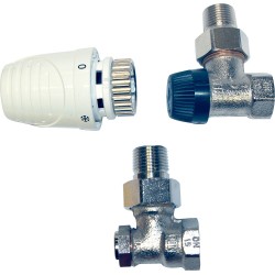 Honeywell set vanne radiateur thermostatique équerre 1/2 "