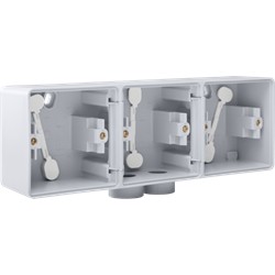 Triple boîte en saillie horizontal IP55, avec une entrée...
