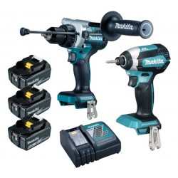 Makita kit 2 machines + 3 batteries + 1 chargeur