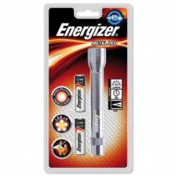 Energizer Torche métal LED avec 2 piles AA