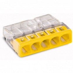 Wago Borne de connexion 5 pôles transparent jaune