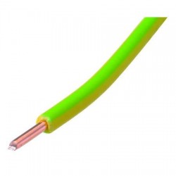 Câble vob 1 x 1.5 jaune / vert 100m