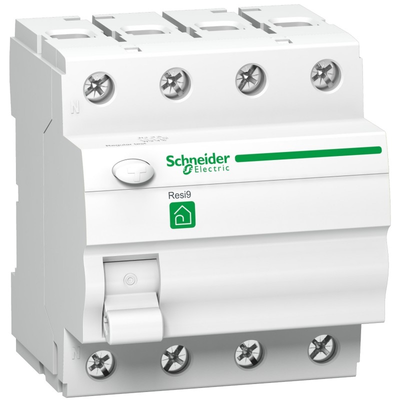 Interrupteur Différentiel Schneider Electric Resi9 - 4P 40A 30mA Type A - Peignable - Référence R9PRA440