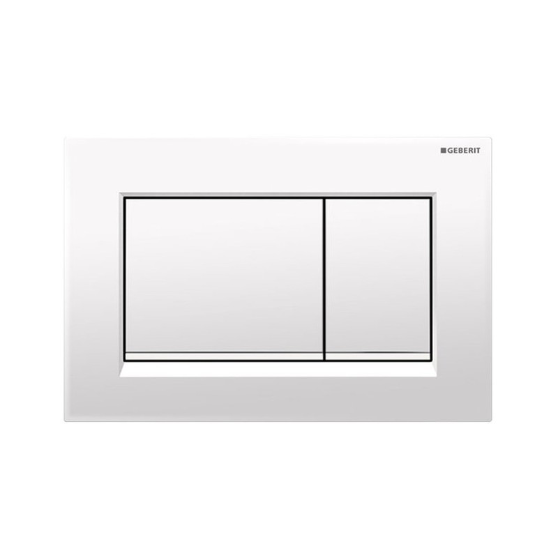 Geberit plaque de commande sigma 30 2-touch blanc mat-blanc