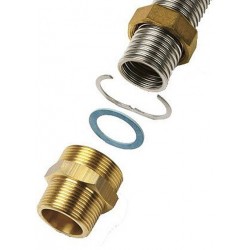 Sanutal raccord laiton flexible inox san dn25 4/4"M